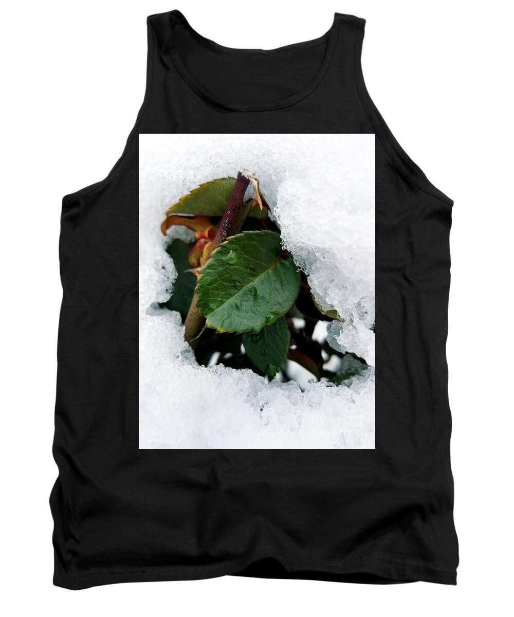 Snow Tank Top featuring the digital art Sneaking out by Yenni Harrison