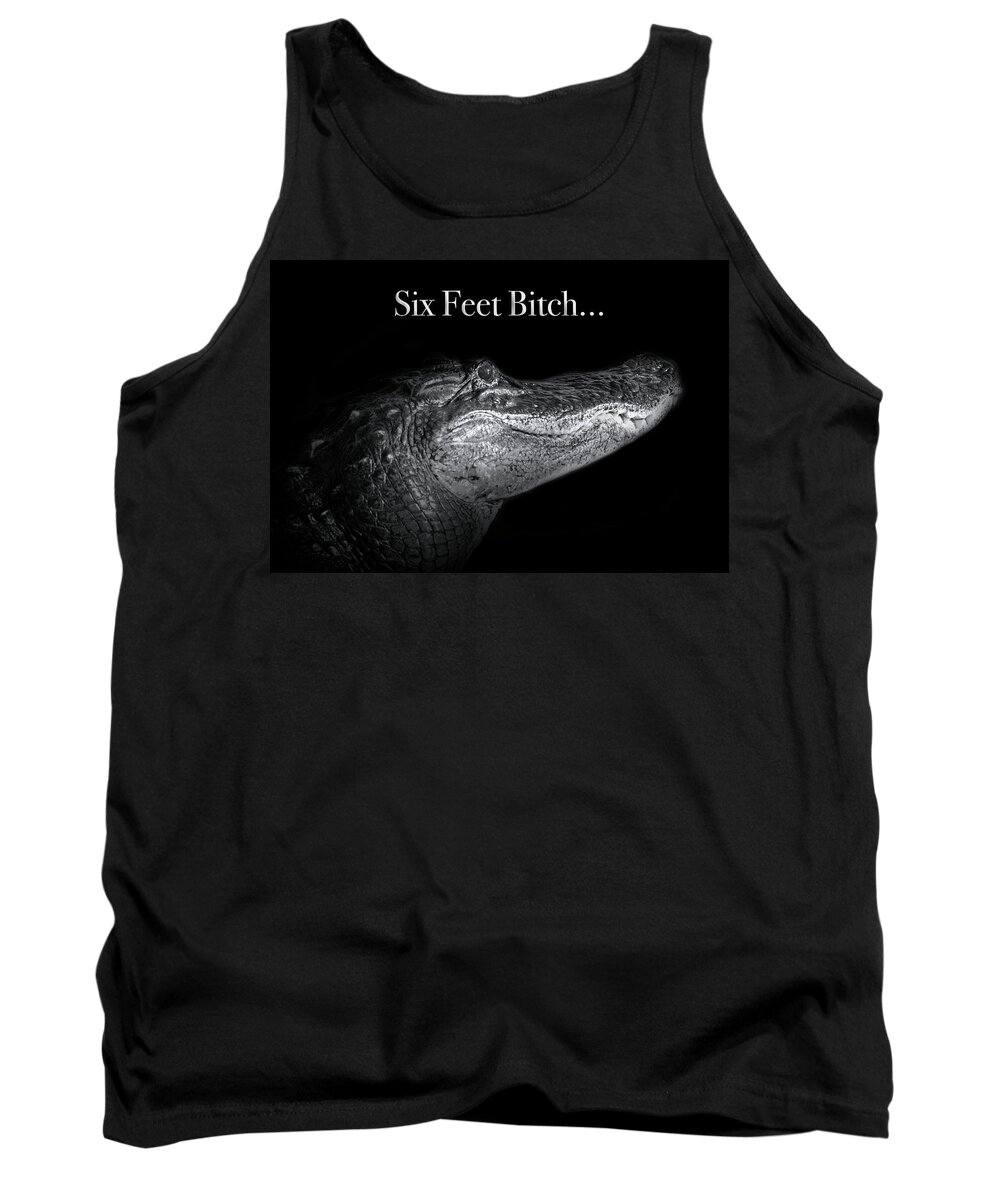 Alligator Tank Top featuring the photograph Social Distancing Alligator by Mark Andrew Thomas
