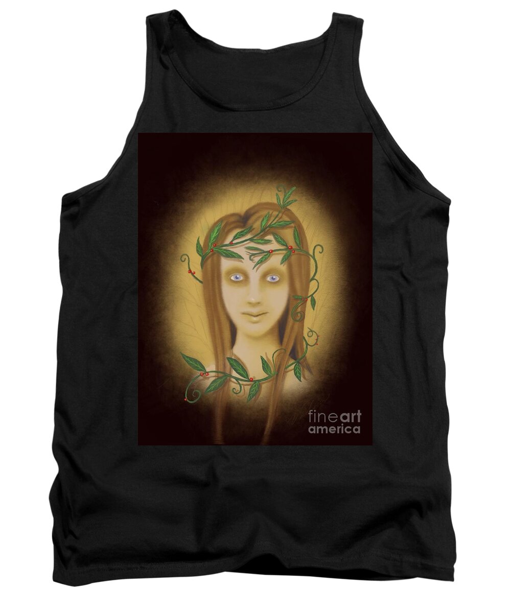 Fantasy Tank Top featuring the digital art Somnambulits Sister by Valerie White