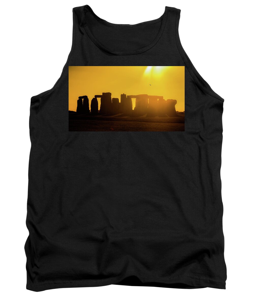 Stonehenge Tank Top featuring the photograph Stonehenge Silhouette by Rob Hemphill