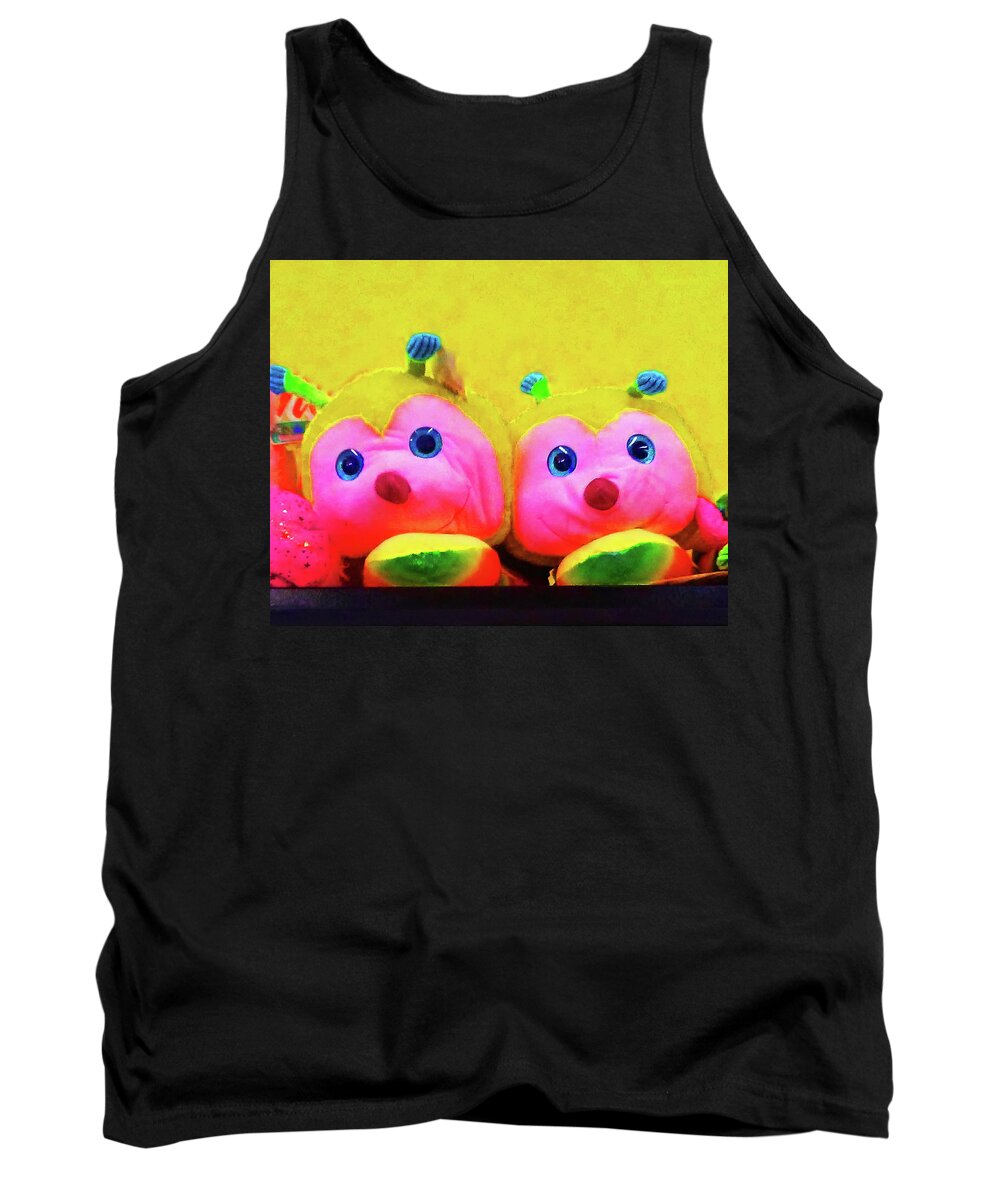Toys Tank Top featuring the photograph Stuffed Bees by Andrew Lawrence