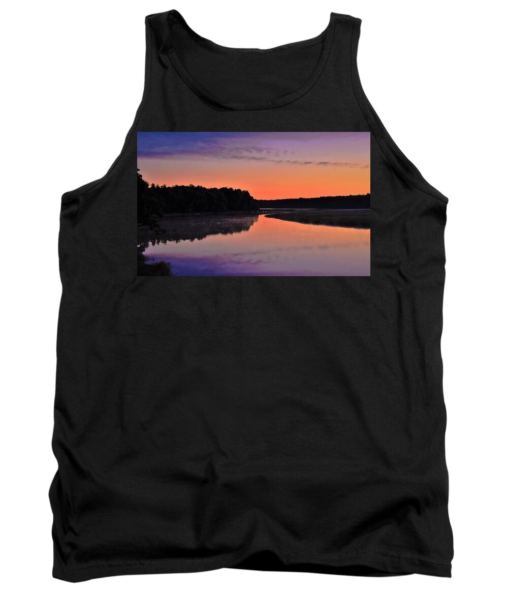 - Sunrise At Newfield Nh - Squamscott River Tank Top featuring the photograph - Sunrise at Newfield NH - Squamscott River by THERESA Nye