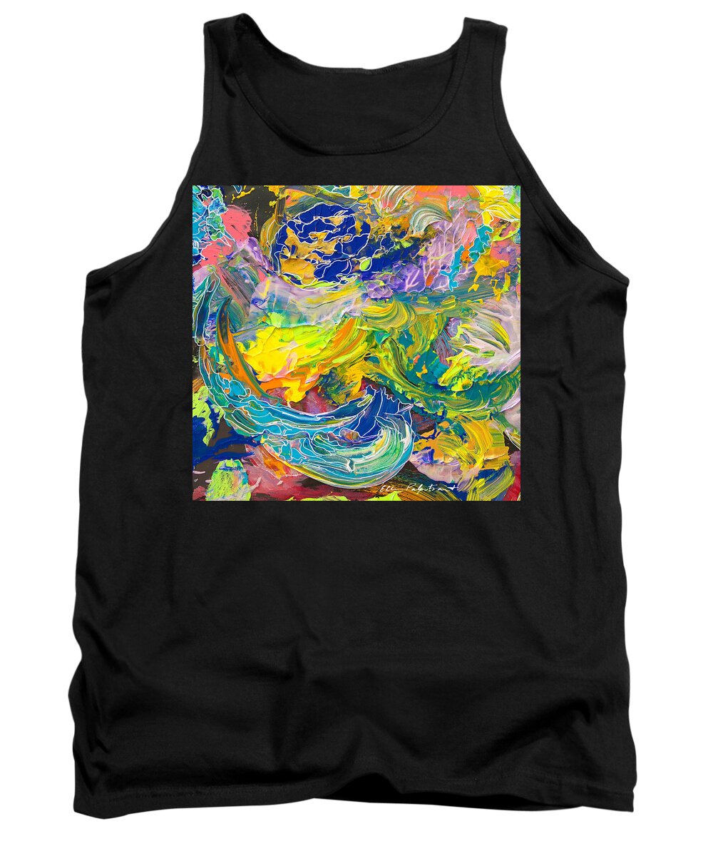 Ellen Palestrant Tank Top featuring the painting The Color World of Glimpse by Ellen Palestrant