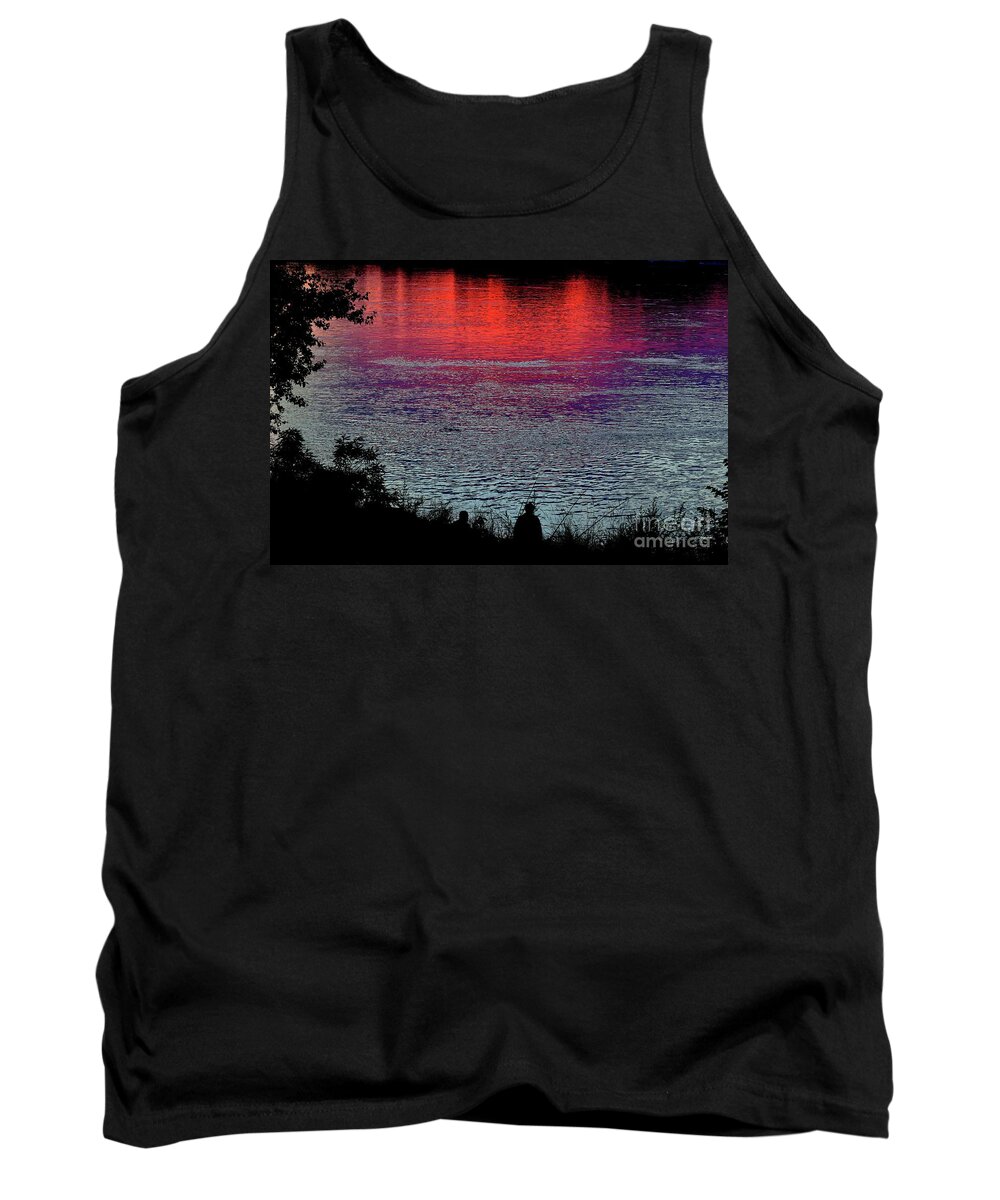 Nature Tank Top featuring the photograph The Kiss of Sunset by Leonida Arte
