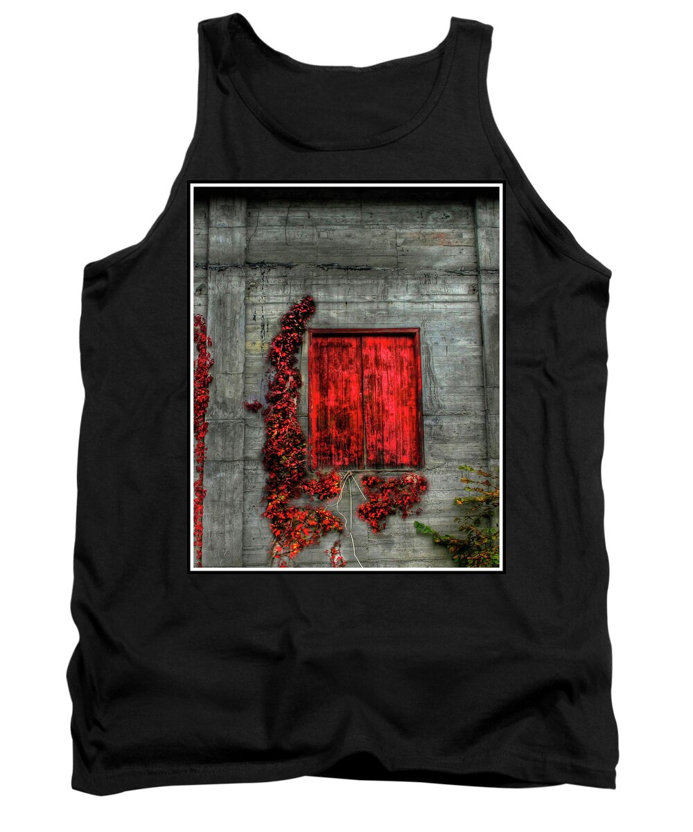Red Tank Top featuring the photograph The Red Loft by Wayne King