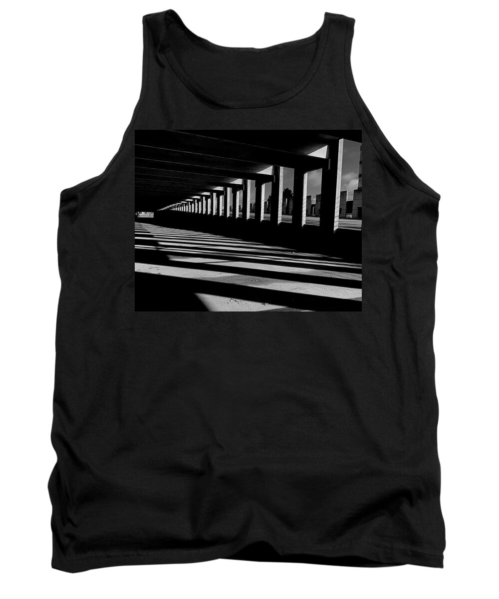 Parking Tank Top featuring the photograph The Skeleton BW by Lee Darnell