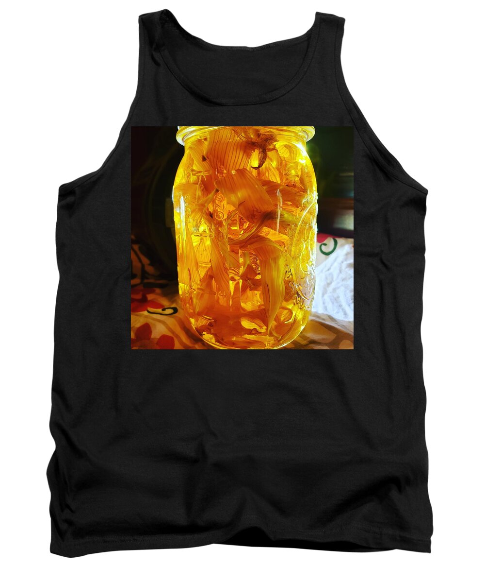 Tiger Lily Tank Top featuring the photograph Tiger Lily Moonshine by Vicki Noble
