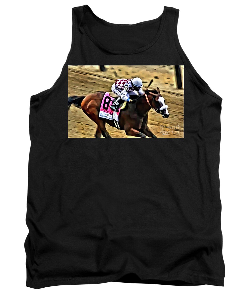 Tiz The Law Tank Top featuring the digital art Tiz The Law Wins The Belmont by CAC Graphics
