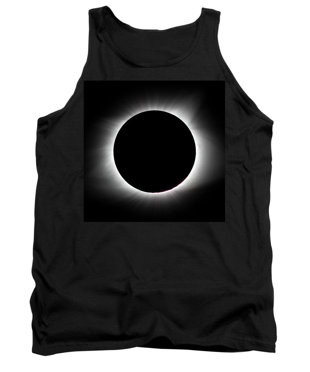 Solar Eclipse Tank Top featuring the photograph Total Solar Eclipse by David Beechum