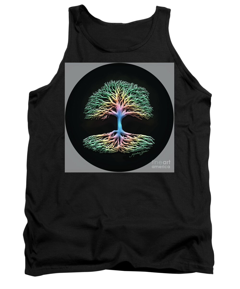 Tree Tank Top featuring the digital art Tree of Life by Jacqueline Shuler