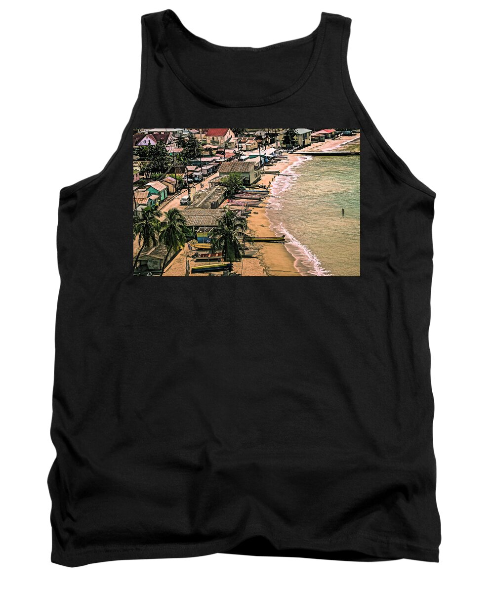 St. Lucia Tank Top featuring the photograph Tropical Village In The Valley by Pheasant Run Gallery