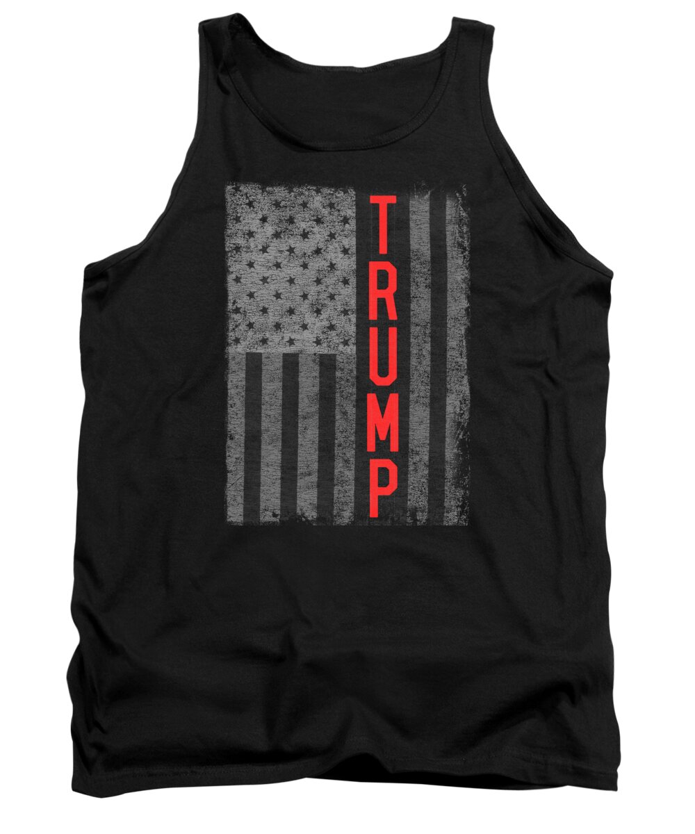 Trump 2020 Tank Top featuring the digital art Trumps America USA Flag Patriotic by Flippin Sweet Gear