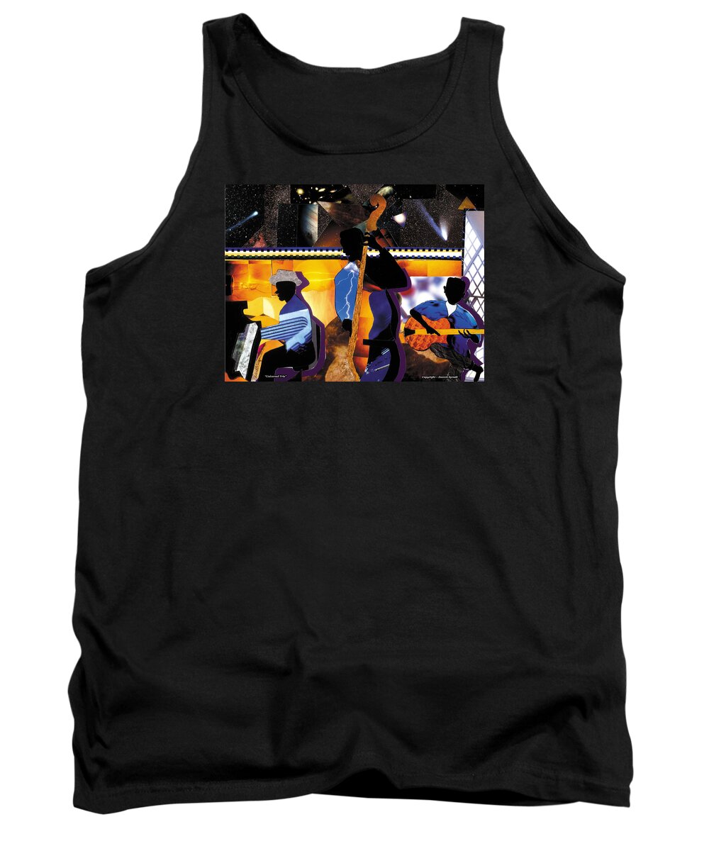 Everett Spruill Tank Top featuring the painting Universal Trio by Everett Spruill