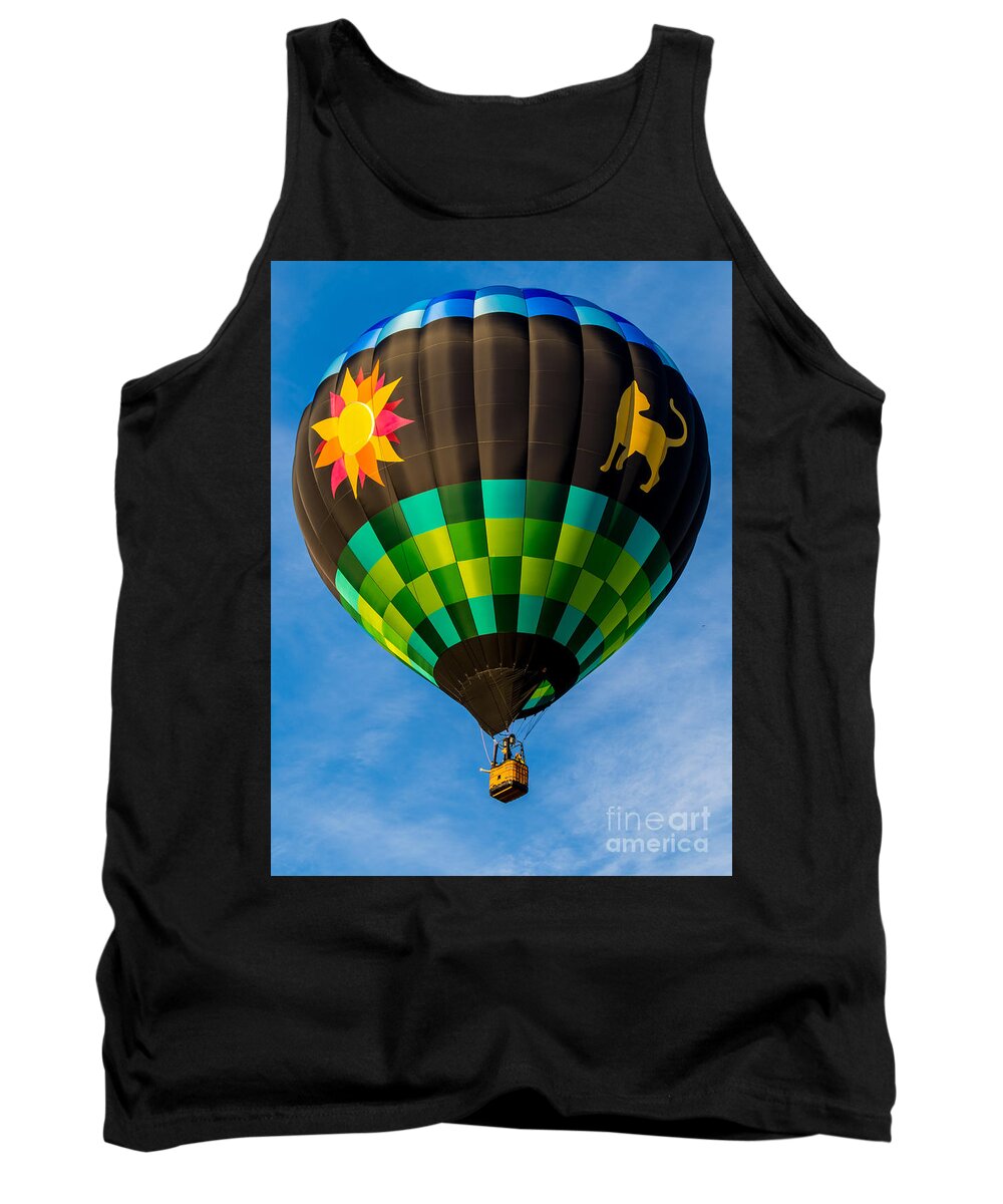 Hot Air Balloons Tank Top featuring the photograph Up Up And Away Florida Hot Air Ballon Festival Multi-colored Balloon by L Bosco