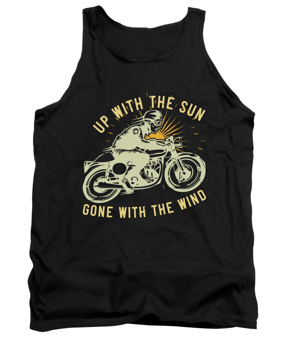 Biker Tank Top featuring the digital art Up with the sun gone with the wind by Jacob Zelazny