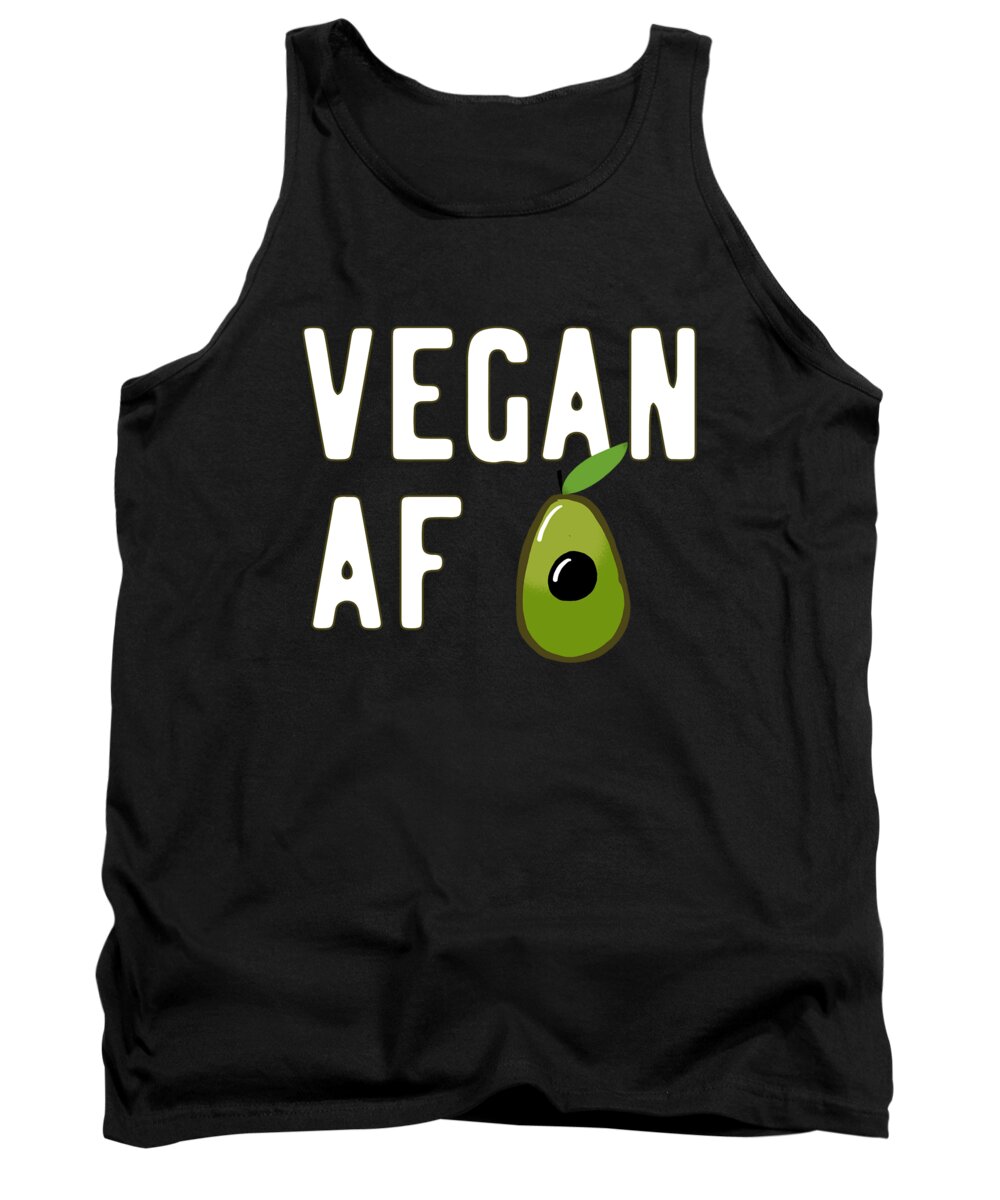 Vegans Tank Top featuring the digital art Vegan AF by Flippin Sweet Gear