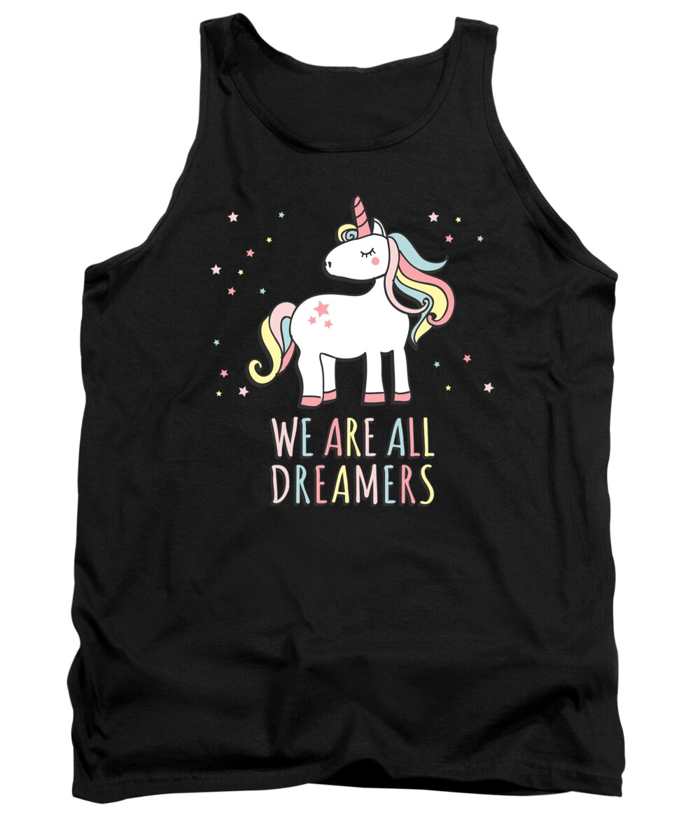 Funny Tank Top featuring the digital art We Are All Dreamers Daca by Flippin Sweet Gear