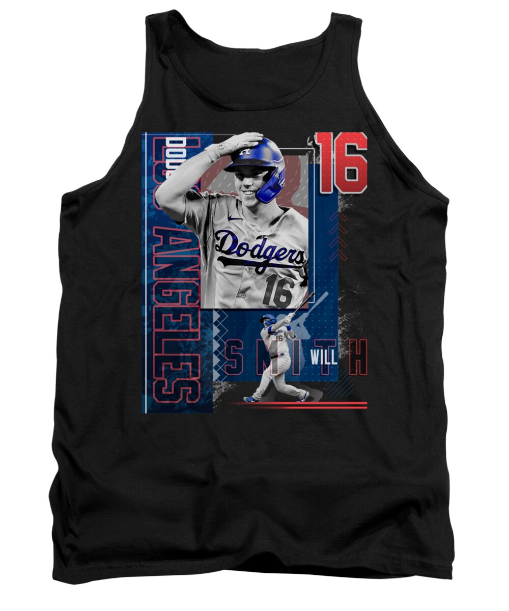 Will Smith Baseball Paper Poster Dodgers 2 Tank Top by Kelvin Kent
