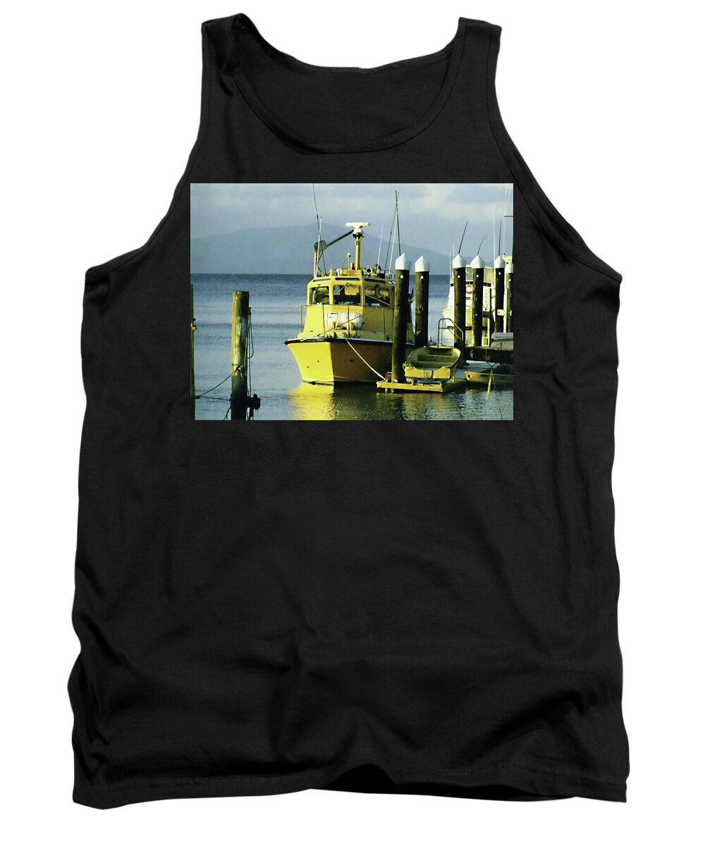 Yellow Boats Tank Top featuring the photograph Yellow Boats by Ellen Henneke