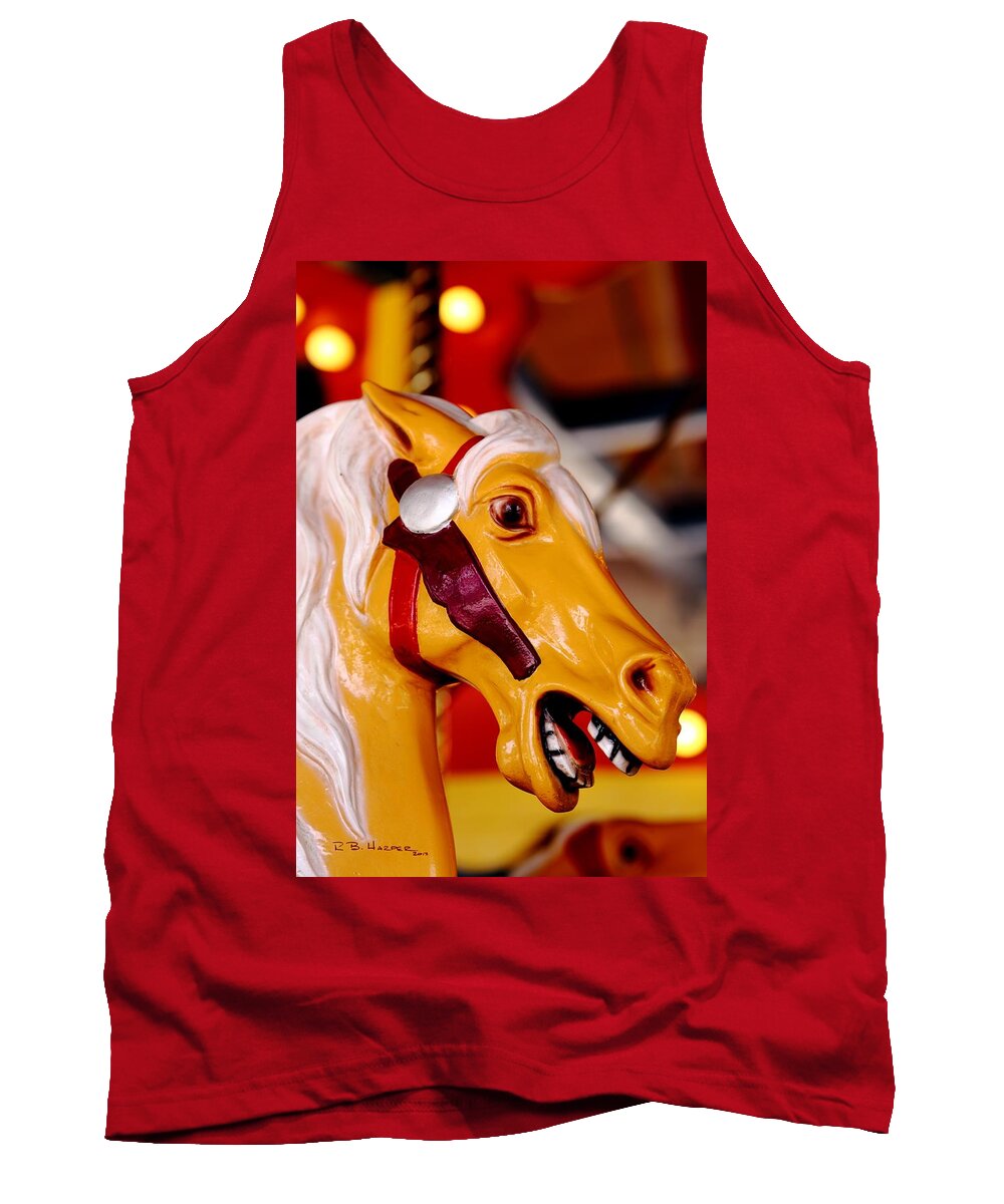 Carousel Tank Top featuring the photograph Carousel Horse #1 by R B Harper