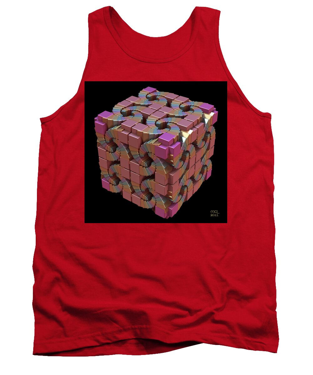 Computer Tank Top featuring the digital art Spiral Box III by Manny Lorenzo