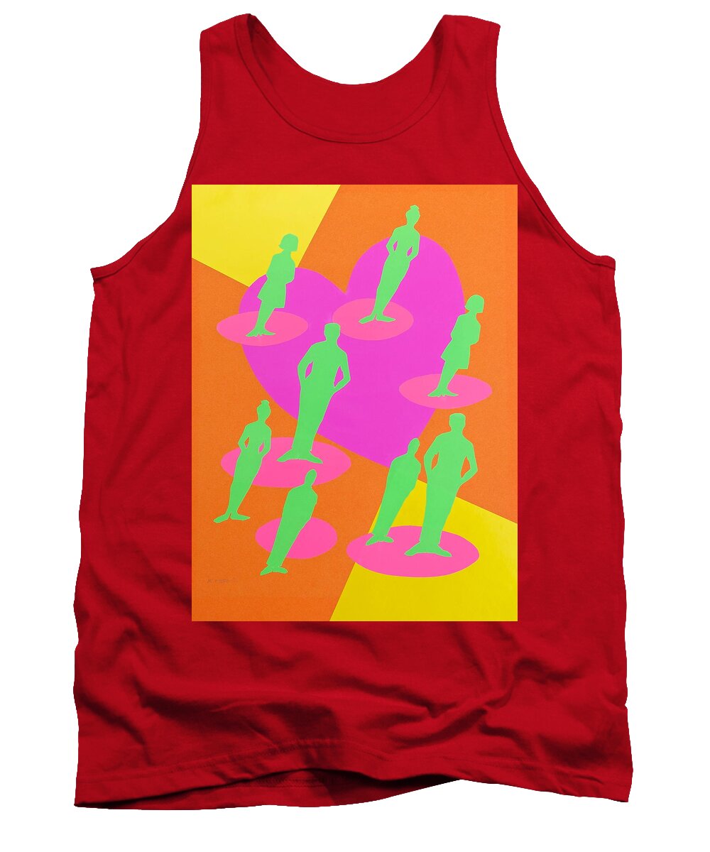Unbalance Tank Top featuring the mixed media Unbalance by Michele Myers
