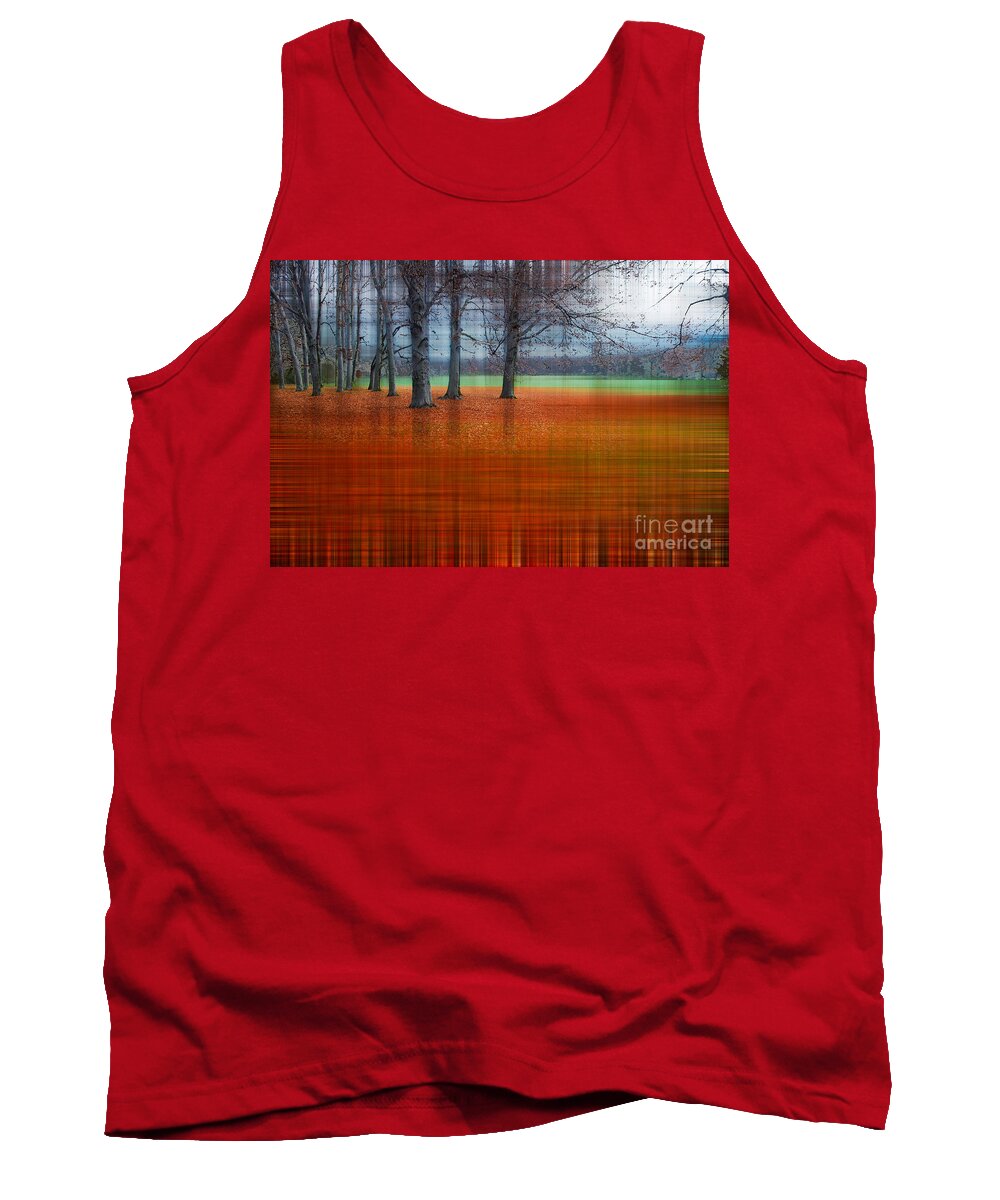 Abstract Tank Top featuring the photograph abstract atumn II by Hannes Cmarits