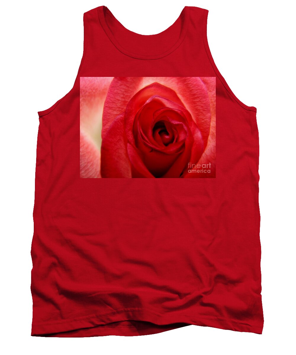 Rose Tank Top featuring the photograph Almost Red by Peggy Hughes