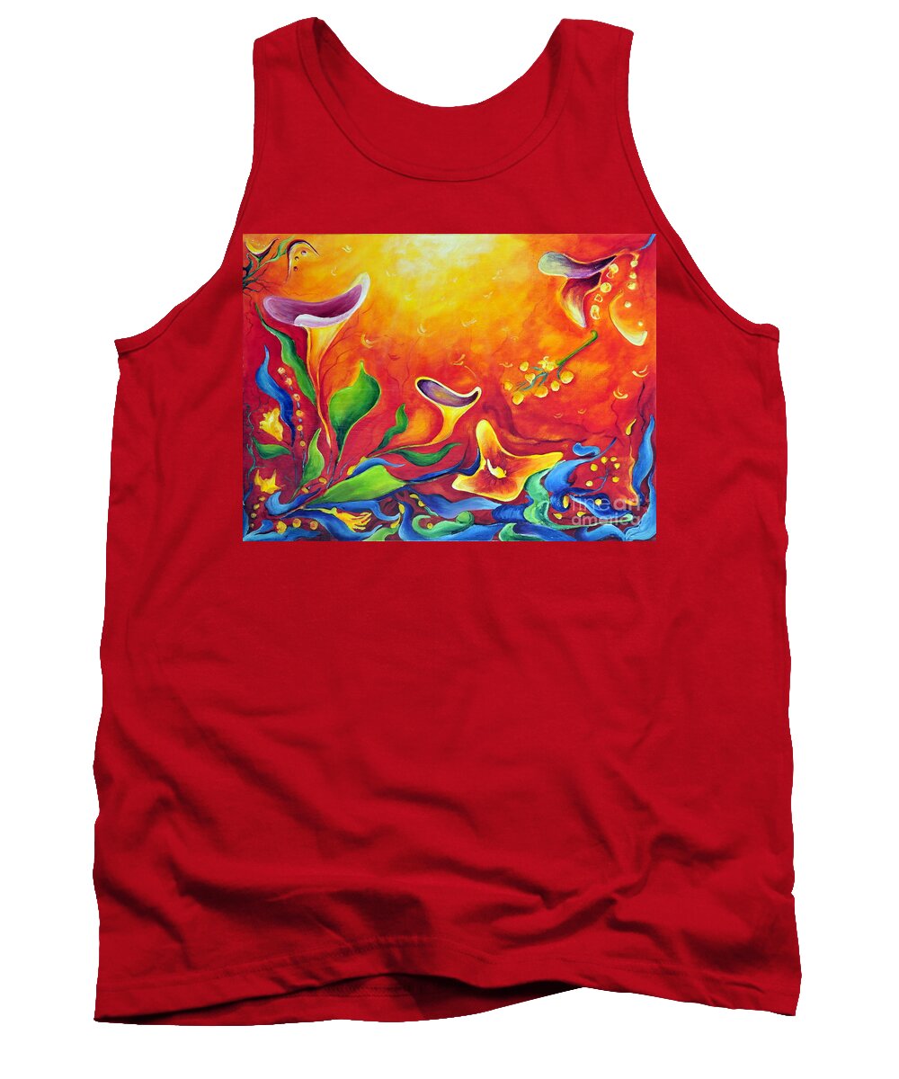 Fantasy Tank Top featuring the painting Another Dream by Teresa Wegrzyn