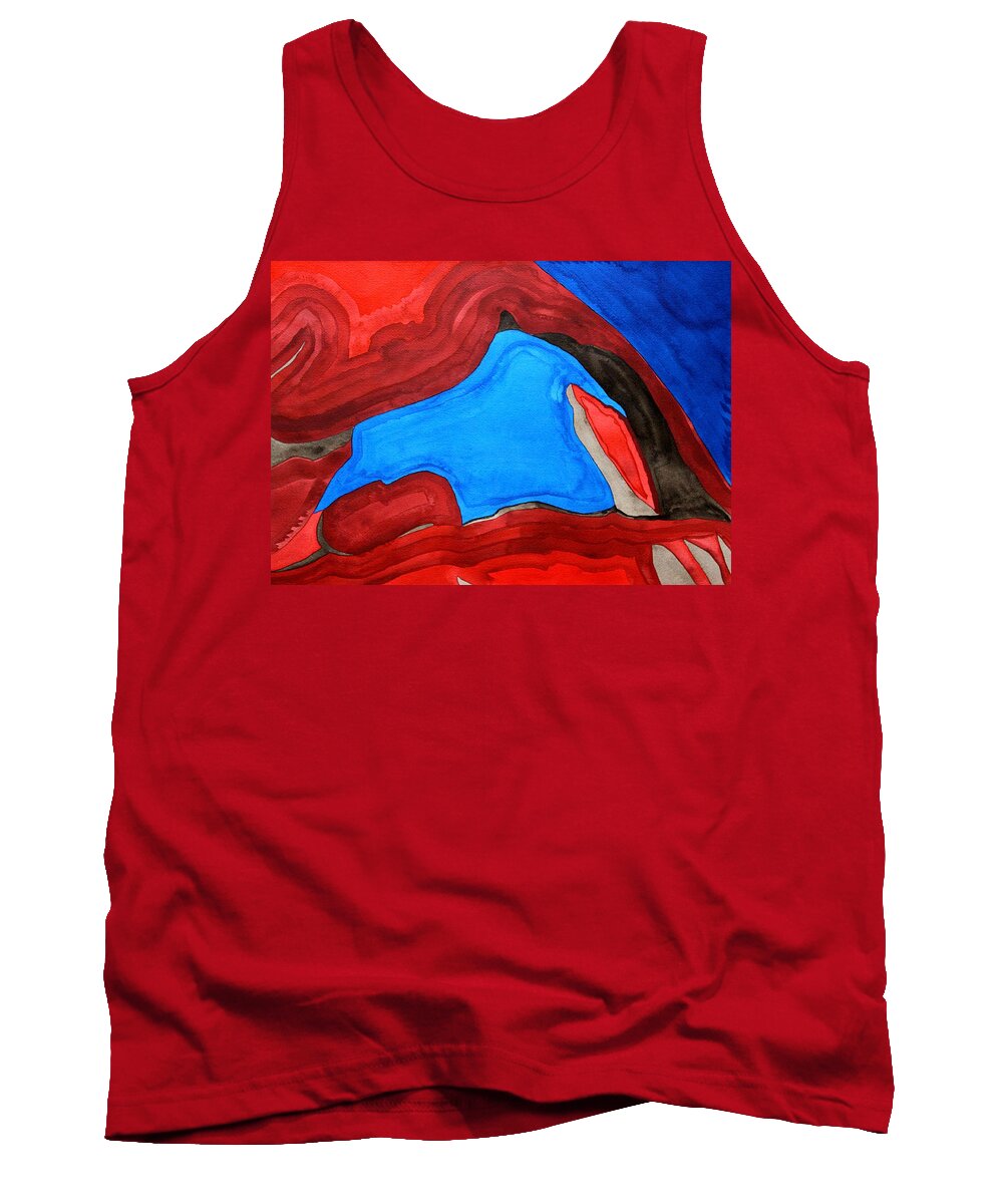 Arch Rock Tank Top featuring the painting Arch Rock original painting by Sol Luckman