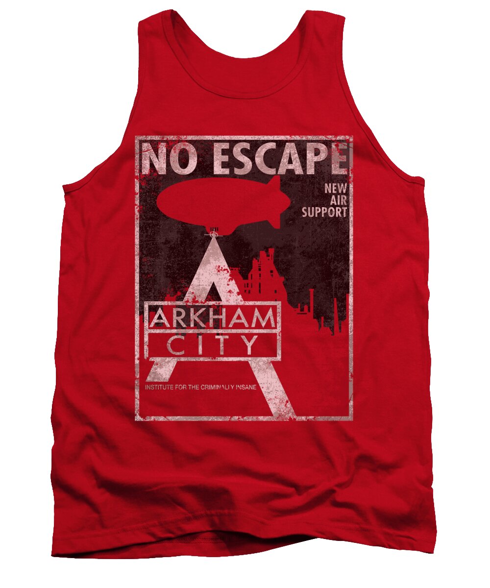 Arkham City Tank Top featuring the digital art Arkham City - No Escape by Brand A