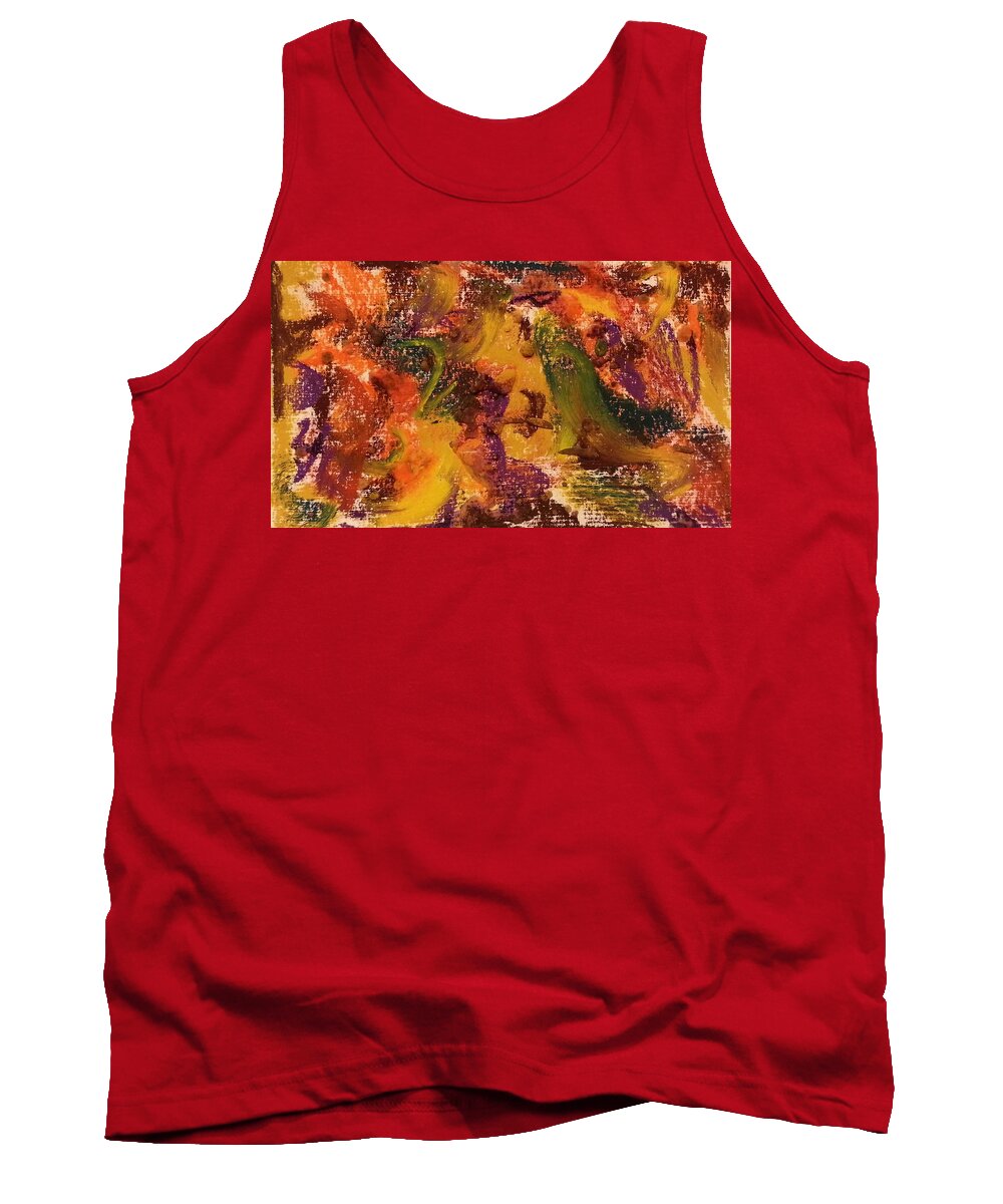 Autumn Tank Top featuring the painting Autumn Wash by Brenda Stevens Fanning