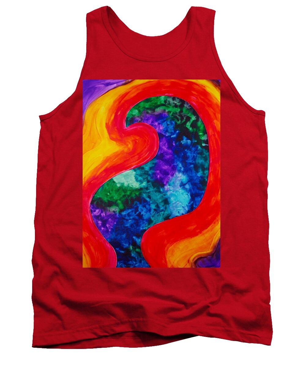 Bird Tank Top featuring the painting Bird Form I by Michele Myers