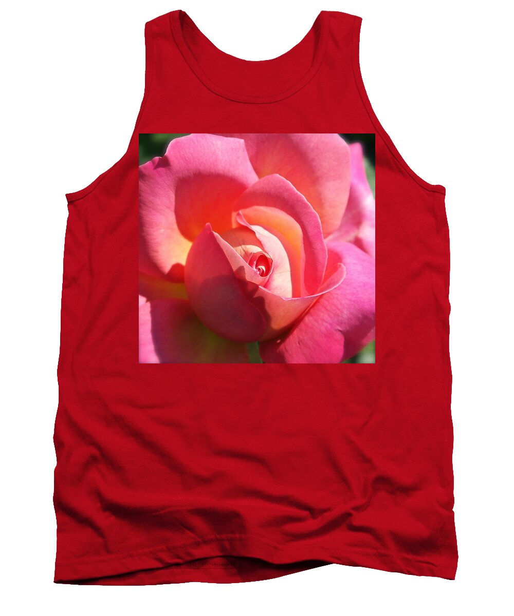 Rose Tank Top featuring the photograph Blushing Rose by Michele Myers