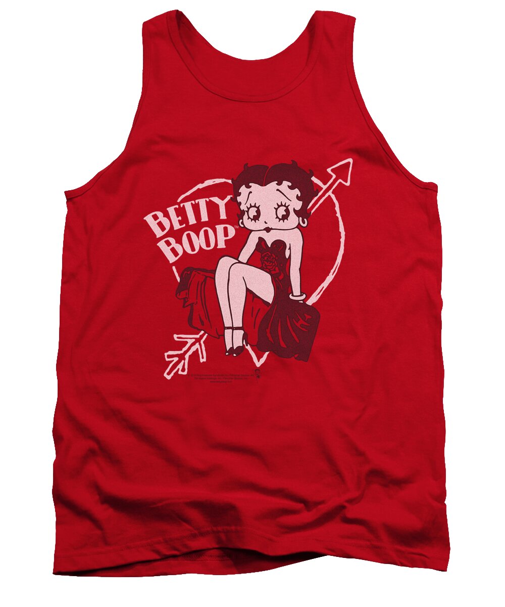 Betty Boop Tank Top featuring the digital art Boop - Lover Girl by Brand A