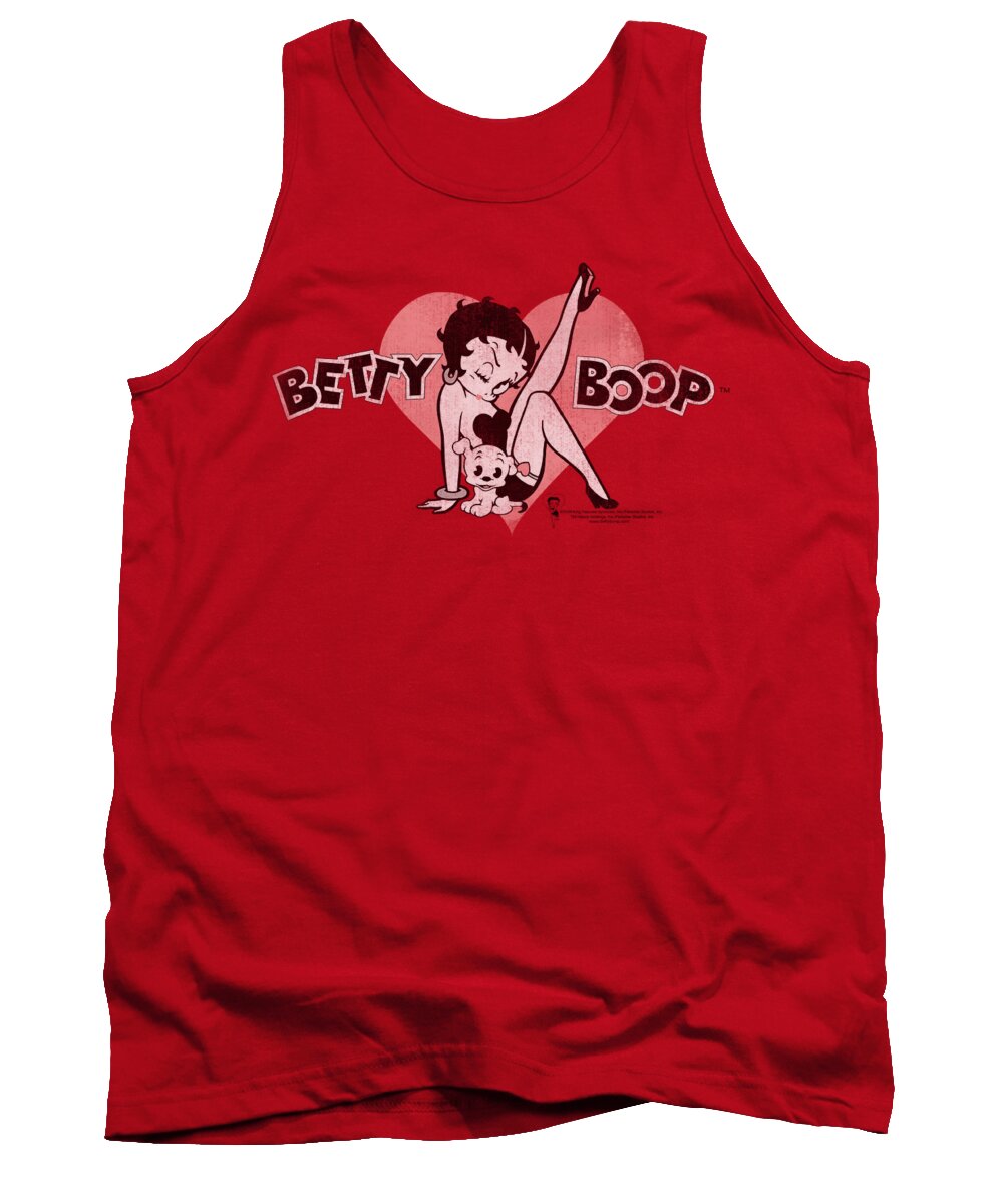 Betty Boop Tank Top featuring the digital art Boop - Vintage Cutie Pup by Brand A