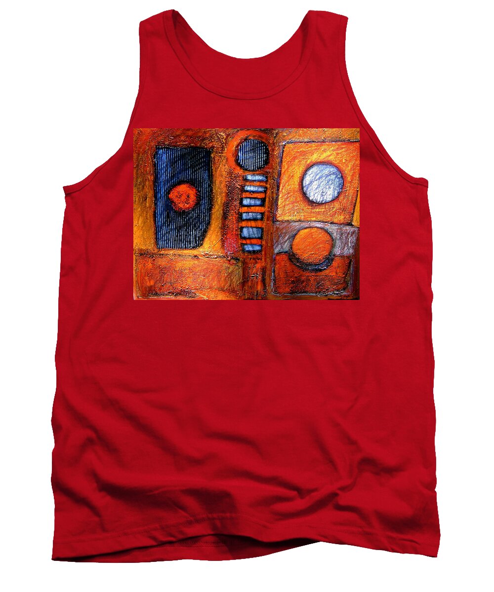 Abstract Tank Top featuring the painting Born in the Television Age by Gerry High