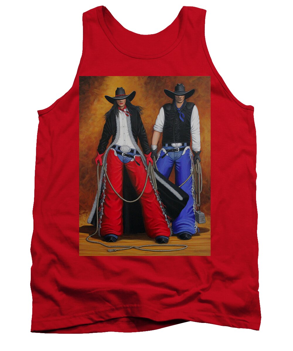 Contemporary Tank Top featuring the painting Born In The Usa by Lance Headlee