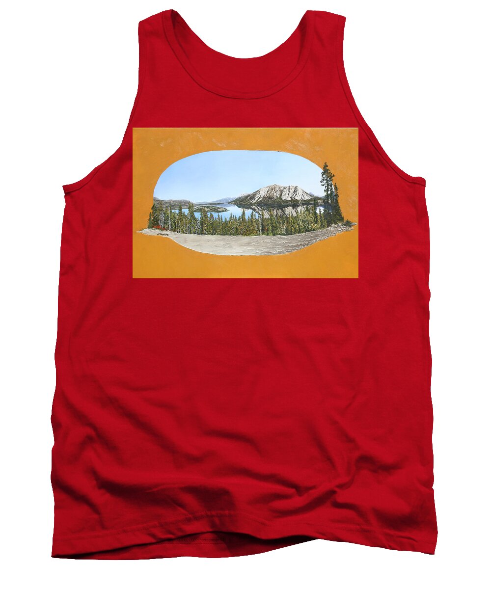 Landscape Tank Top featuring the painting Bove Island Alaska by Wendy Shoults