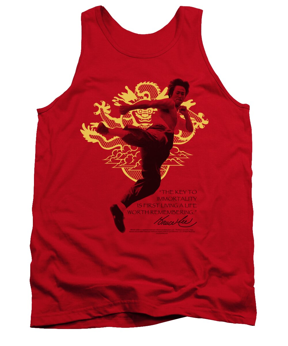 Bruce Lee Tank Top featuring the digital art Bruce Lee - Immortal Dragon by Brand A