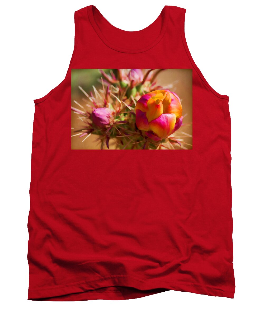Fred Larson Tank Top featuring the photograph Budding Cactus by Fred Larson