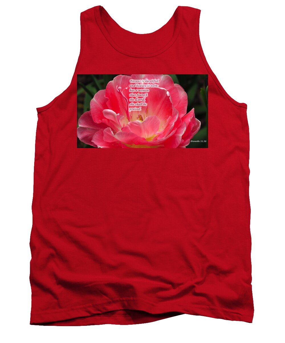 Scripture Art Tank Top featuring the photograph But A Woman by Terry Wallace