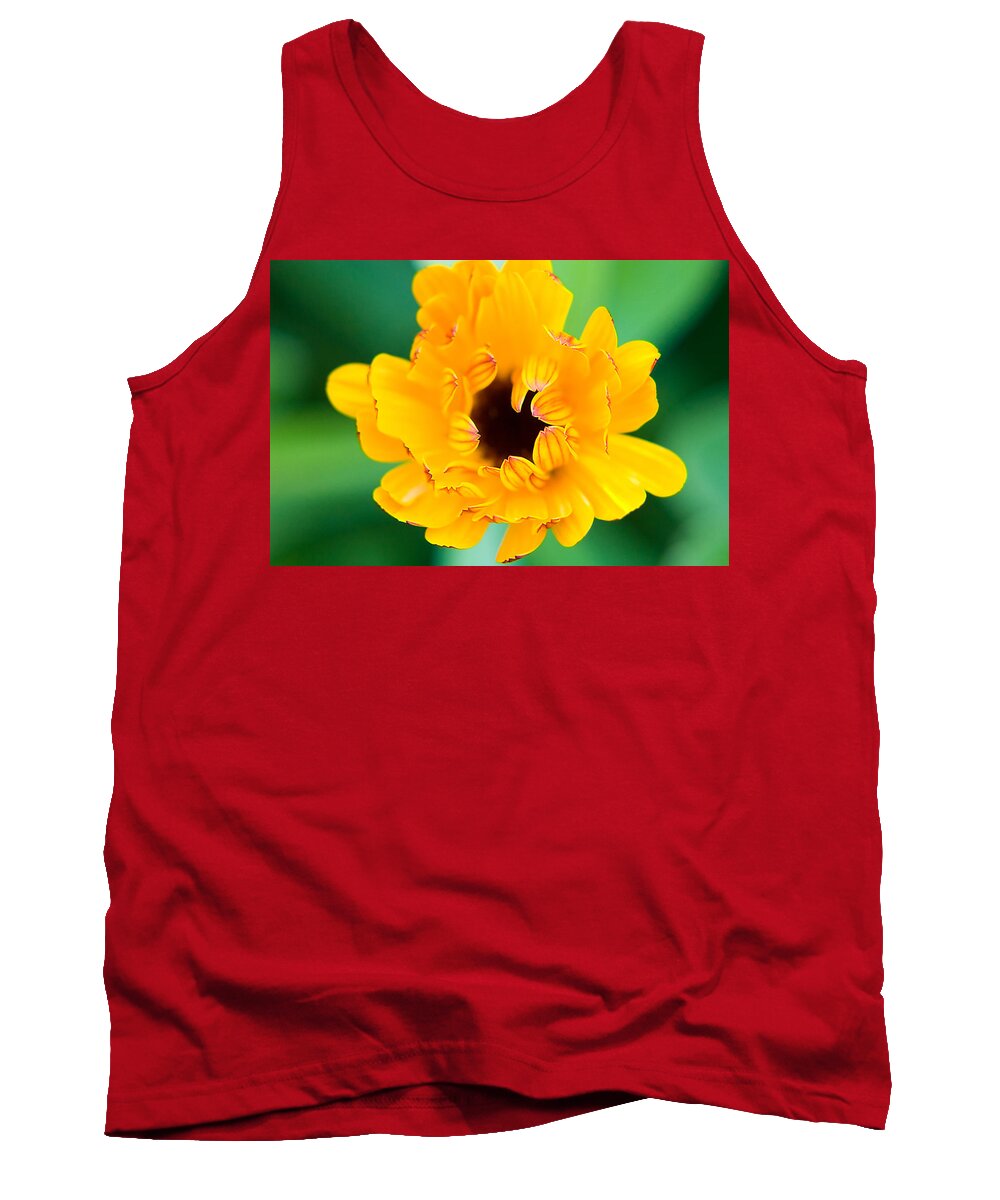 Yellow Tank Top featuring the photograph Calendula by Lisa Chorny