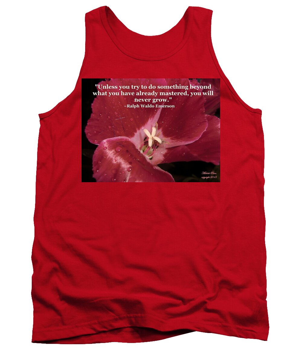 Red Tank Top featuring the photograph Choose your Quote Choose your Picture 9 by Michele Penn