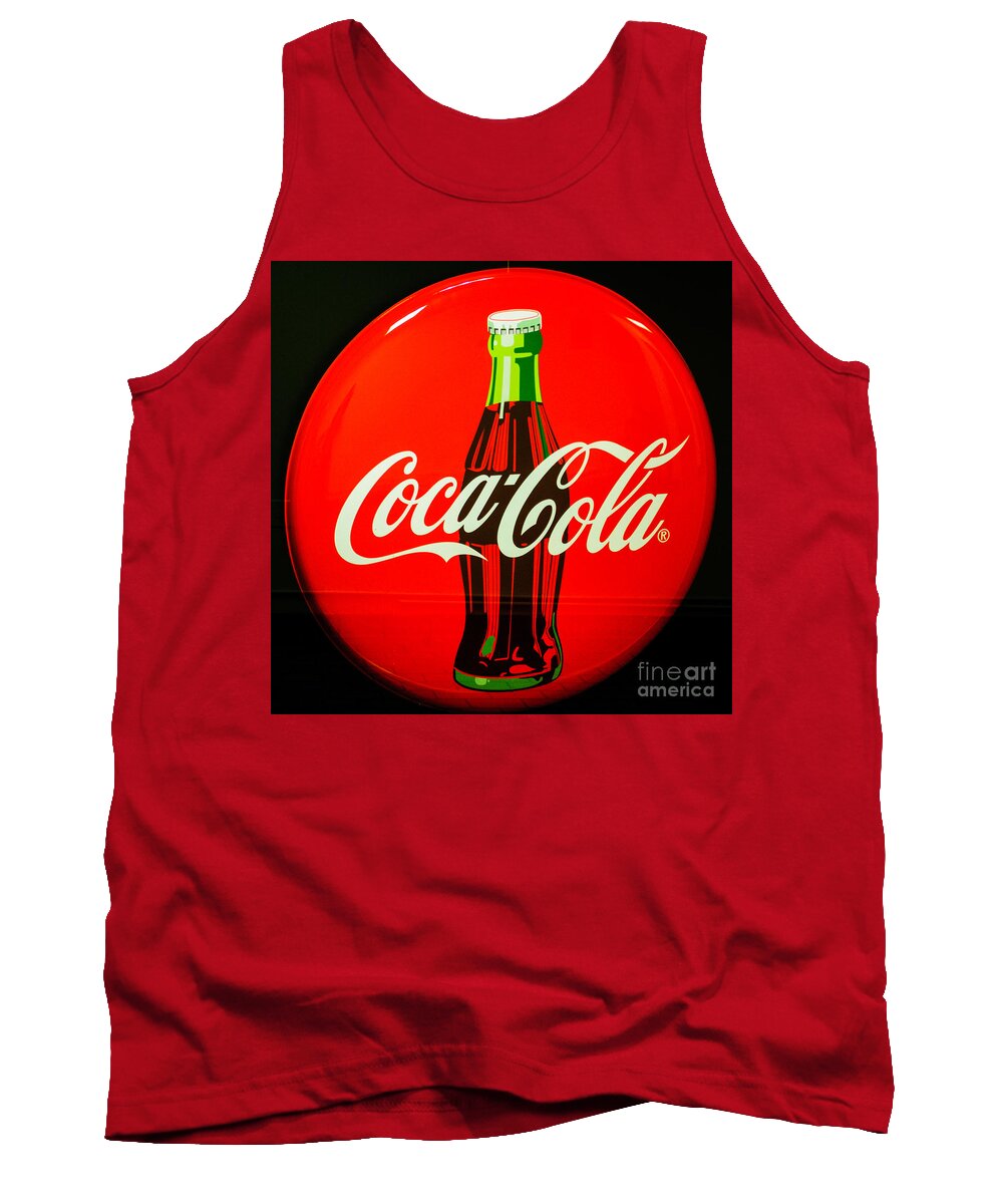 Red Coke Top Tank Top featuring the photograph Coke Top by Tikvah's Hope