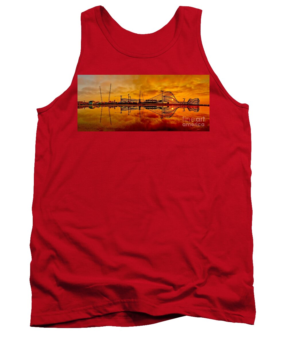 Pier Tank Top featuring the photograph Dawn at Wildwood Pier by Nick Zelinsky Jr