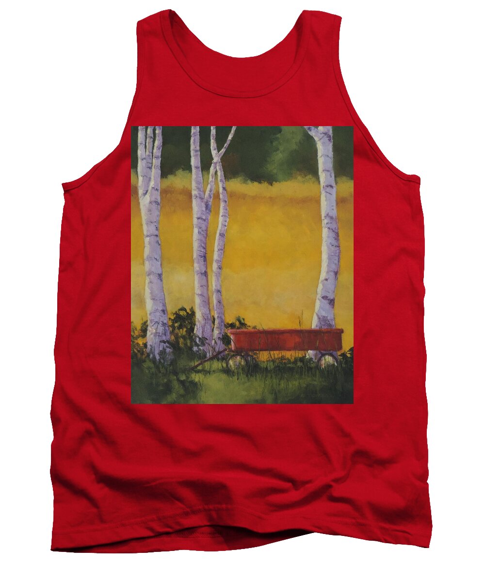 Days Remembered Tank Top featuring the painting Days Remembered - Art by Bill Tomsa by Bill Tomsa