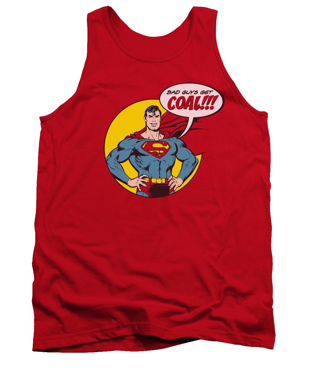 Superman Tank Top featuring the digital art Dc - Coal by Brand A