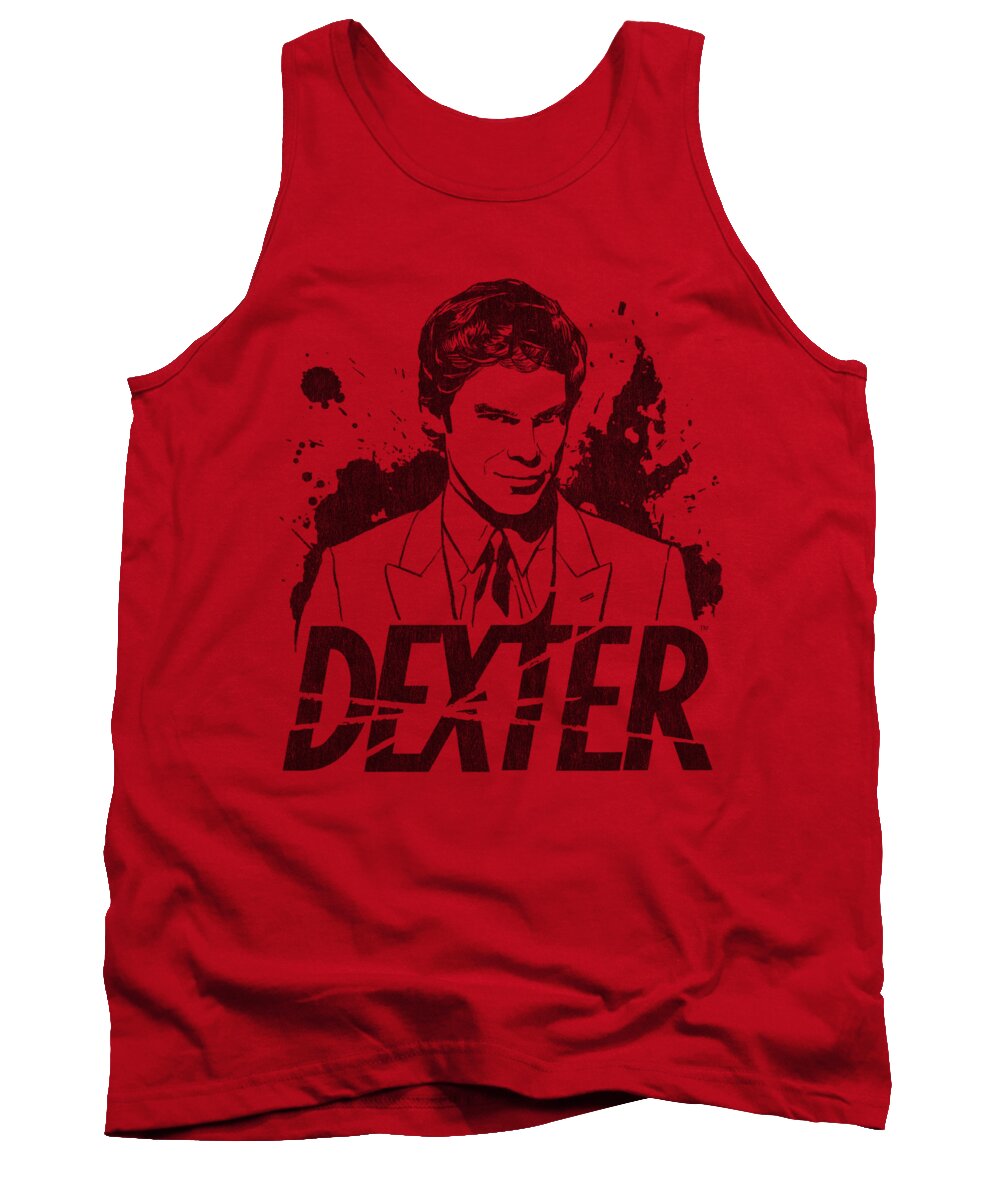 Dexter Tank Top featuring the digital art Dexter - Splatter Dex by Brand A