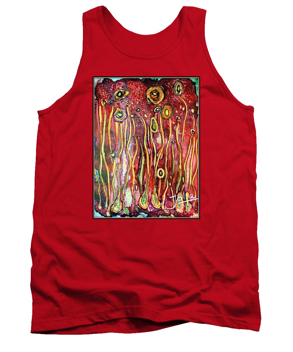 Flowers Tank Top featuring the painting Dreaming is believing.. by Jolanta Anna Karolska